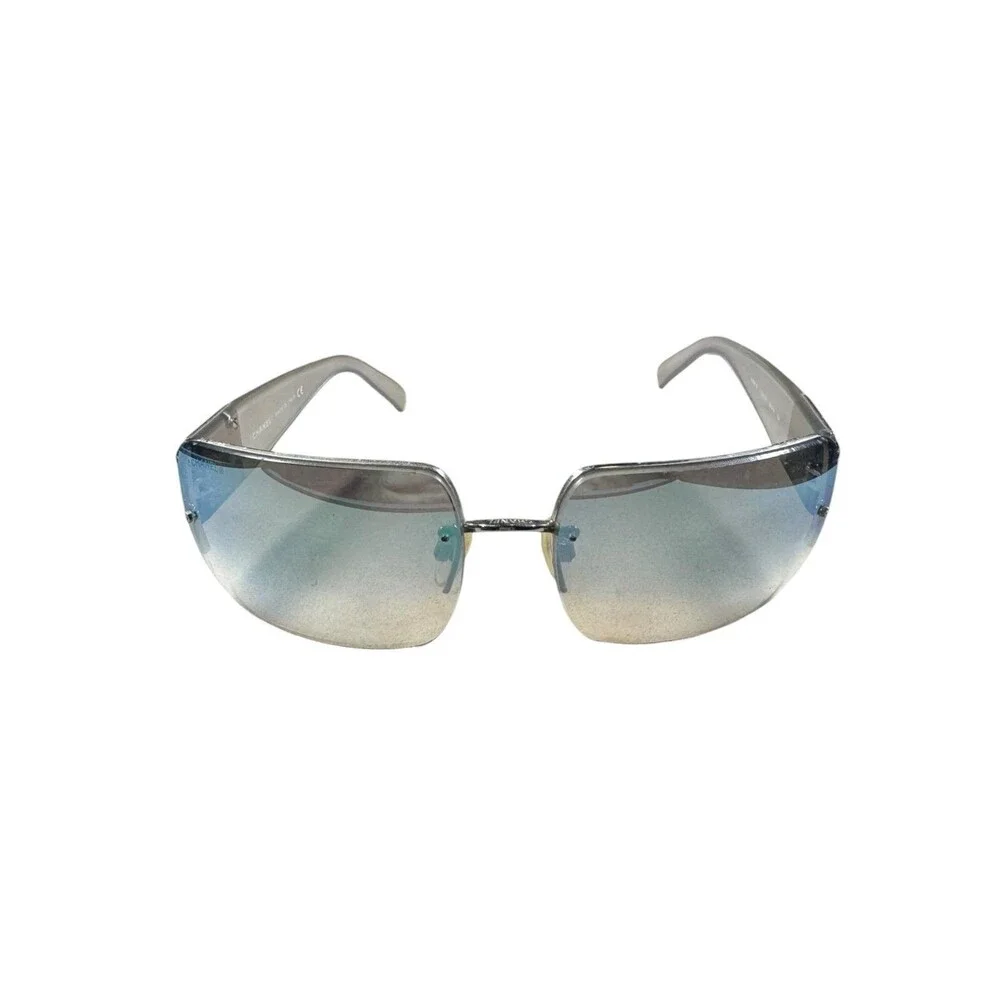 Chanel 4095 Iridescent Rimless Sunglasses Crystal Rhinestone Rare VTG